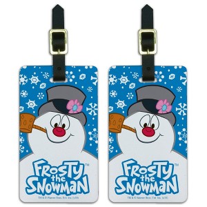 Frosty The Snowman Snowing Luggage ID Tags Set of 2 - 1 of 4