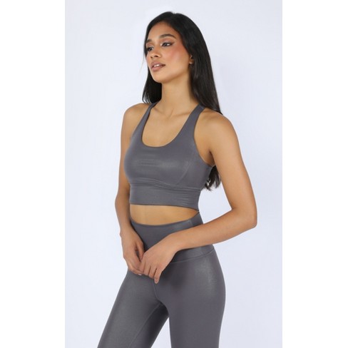 Women's Seamless Medium Support Cami Longline Sports Bra - All In Motion™  Taupe XXL