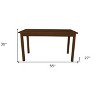 HomeRoots 60" Raw Umber Solid Wood Dining Table - 3 of 4