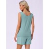 INSPIRE CHIC Women's Cotton Soft Sleeveless Tank Top with Shorts Pajama Set - 4 of 4