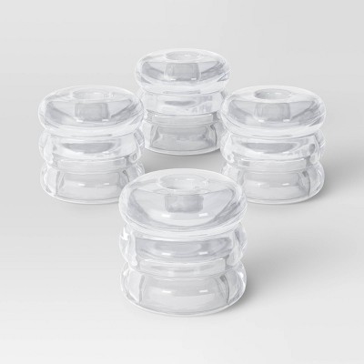 4pk Bubble Glass Taper Candle Holder - Room Essentials™