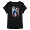 Women's - Marvel - Captain America Retro Distressed Flag Oversized Graphic T-Shirt - 2 of 4