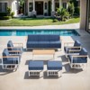 Belord Metal Outdoor Furniture Set with Extra Thick Cushion, 8PCS Patio Furniture Set with 6" Thick Cushions Swivel Chair and 10" Thick Cushions Couch - 3 of 4