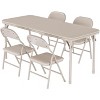 Boys and Girls Folding Table and Chairs Set of 3, Portable Table and Chair with Pu Soft Cushion, Suitable for Eating, Reading and Playing - 3 of 3