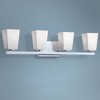 Minka Lavery Modern Wall Light Chrome Hardwired 29 1/4" 4-Light Fixture Soft Etched Opal Glass Shade for Bathroom Vanity Hallway - 2 of 2