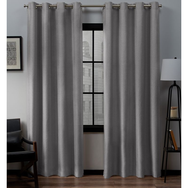 Set of 2 Loha Linen Window Curtain Panel - Exclusive Home&#153;, 1 of 14