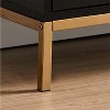 Kings Brand Furniture - Grant Accent Cabinet Side End Table, Bedside Nightstand for Bedroom Living Room, Black/Gold - 3 of 4