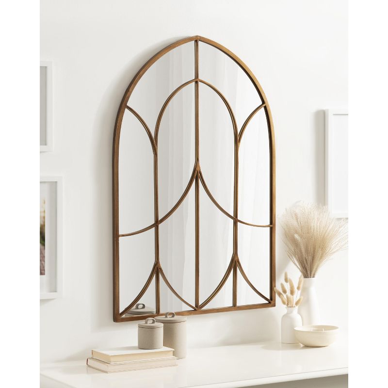 Kate and Laurel Larisa Framed Arch Mirror, 24x36, Gold, 6 of 10