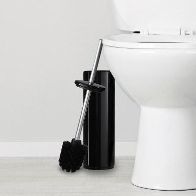 Black Stainless Steel Toilet Brush with Removable Liner