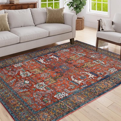 Gulches Area Rug 5x7 Vintage Bohemia Non-slip Washable Rug