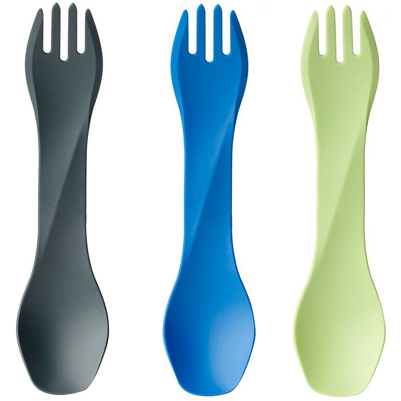Humangear Uno Fork and Spoon Combination Travel Utensil 3-Pack, 1 of 2