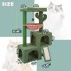 37.4" Cactus Cat Tree Tower with Twin Cat Condos for Indoor Cats - 2 of 4