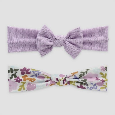 Image of Carter's Just One You®️ Baby 2pk Floral Headwrap - 0-12M