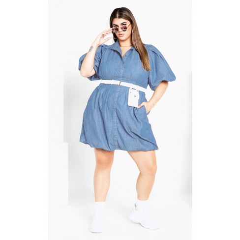 Plus size store denim dress target