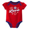 MLB Texas Rangers Infant Girls' 3pk Bodysuit - 3 of 4