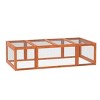 Outdoor Wooden Rabbit Hutch with Secure Wire Frame and Open Top Access,Large Bunny Cage Habitat for Small Animals - LAOTIES - 4 of 4