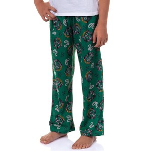Intimo Harry Potter Pajamas Boy's House Crest Icons Lounge Pj Pants (Slytherin, 8) Green - 1 of 4