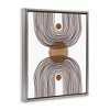 Stupell Industries Asymmetrical Rainbow Reflection Abstract Round Shapes Brown White Floating Frame Canvas Art, Gray, 17" x 21" - 2 of 4