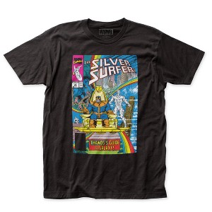 Mens The Silver Surfer #35 Comic Cover Black T-Shirt - 1 of 2
