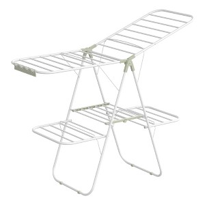 SONGMICS Clothes Drying Rack Foldable 2-Level Laundry Drying Rack, Free-Standing Large Drying Rack with Height-Adjustable Wings - 1 of 4