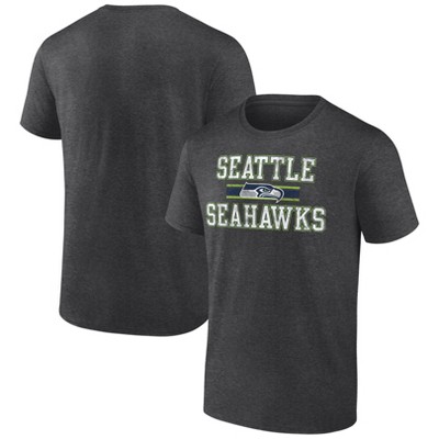 NFL Seattle Seahawks Men's Team Striping Gray Short Sleeve Bi-Blend T-Shirt - XL