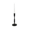 Modern Metal Taper Candle Holder - Aluminum & Wood Design - Minimalist Candlestick for Living Room, Bedroom & Dining - 12" Black - 2 of 4