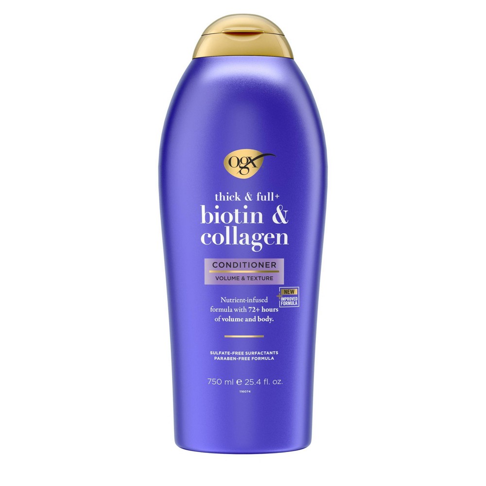 Photos - Hair Product OGX Thick & Full Biotin & Collagen Salon Size Conditioner for Thin Hair  