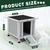 Sevobal Pet Crates and Houses, Portable Rabbit Cage with Slope and Foot Covers, Lightweight House for Small Animals, Gray, 15.74"*20"*17.12" - 4 of 4