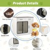 YOOCOZZ Multifunctional Dog Crate with Double Iron Door and Large Storage for Medium Dogs - Brown+White - 3 of 4