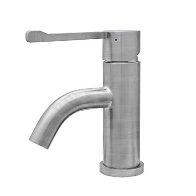 ALFI Waterhaus Solid Stainless Steel, single hole, extended single lever lavatory faucet