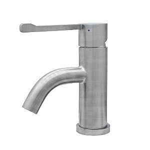 ALFI Waterhaus Solid Stainless Steel, single hole, extended single lever lavatory faucet - 1 of 4