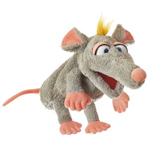 Living Puppets: Scraps The Grey Mouse - 12" Plush Hand Puppet, Handmade Pal - 1 of 4