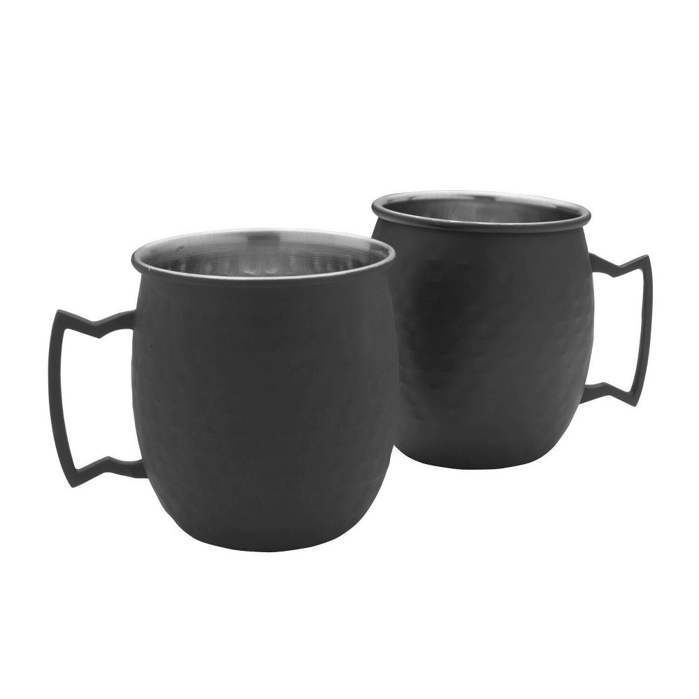 Houdini 2pk Moscow Mules Barware Set Black