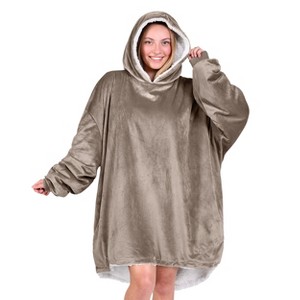 The Bare Homey - Adult Wearable Blanket - Fleece Side Pockets - 1 of 4