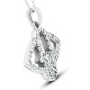 Pompeii3 1/2 Ct Diamond Hamsa Evil Eye Hand Pendant 14k White Gold - 2 of 3