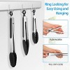Racxily 3Pcs Kitchen Tongs Stainless Steel Locking Food Tongs with Silicon Tips BPA Free Non-Stick BBQ Cooking Grilling Locking Food Tongs - 4 of 4