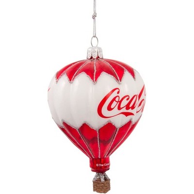 Kurt Adler Glass Ornament for Christmas Tree, Coca-Cola Balloon