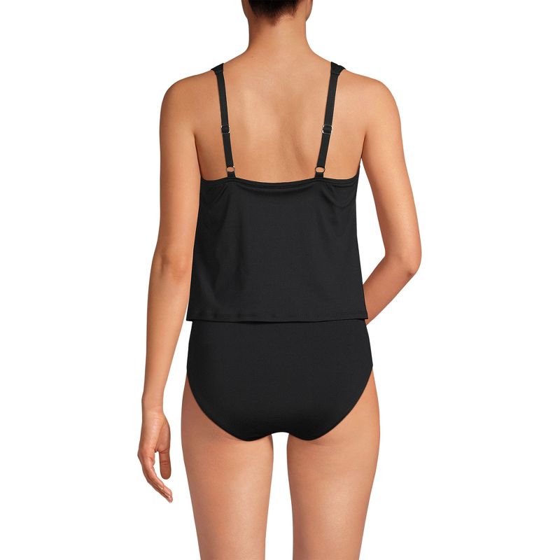 Lands' End Lands' End Women's DD-Cup Chlorine Resistant One Piece Scoop Neck Fauxkini Swimsuit, 2 of 6