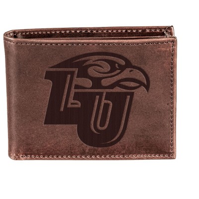 Evergreen NCAA Liberty Flames Brown Leather Bifold Wallet Officially Licensed with Gift Box