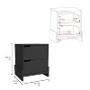 Vynxaria Luss Nightstand, Bedside Table with 2-Drawers - 3 of 4