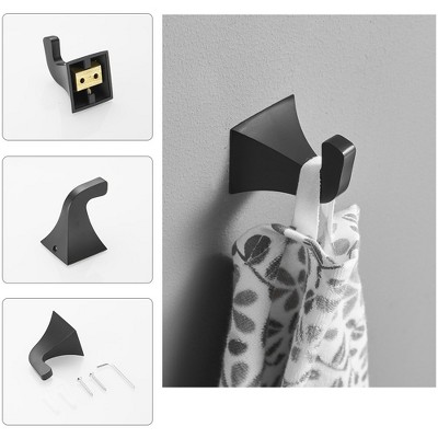 Matte Black Metal 4-Piece Bathroom Hardware Set