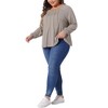 Agnes Orinda Women's Pleated Crew Neck Long Sleeve Dressy Casual Trendy Blouses - 3 of 4