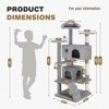 JUJABU 54" Multi-Level Cat Tree with Large Apartment, Scratching Posts & Perches - 2 of 4