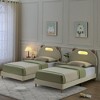 Whizmax Twin Upholstered Platform Bed with LED Lights and Headboard, No Box Spring Needed - image 4 of 4