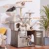 Heybly Wood Litter Box Enclosure Cat Tree - 3 of 3