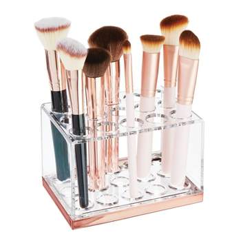 FERYES Travel Makeup Brush Holder, Magnetic Anti-fall Out Silicon Portable  Cosmetic Face Brushes Holder, Soft and Sleek Makeup Tools Organizer for