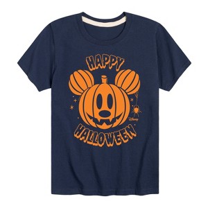 Boys' - Disney - Mickey Pumpkin Short Sleeve Graphic T-Shirt - 1 of 4
