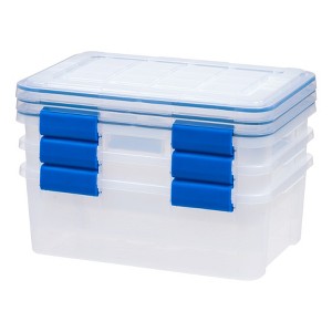 IRIS USA WEATHERPRO Plastic Storage Box with Durable Lid and Seal and Secure Latching Buckles - 1 of 4