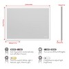 LED Bathroom Vanity Mirror, Mirror Wall Mounted djustable White/Warm/Natural Lights Anti-Fog Touch Switch with Memory Modern Smart - 2 of 4