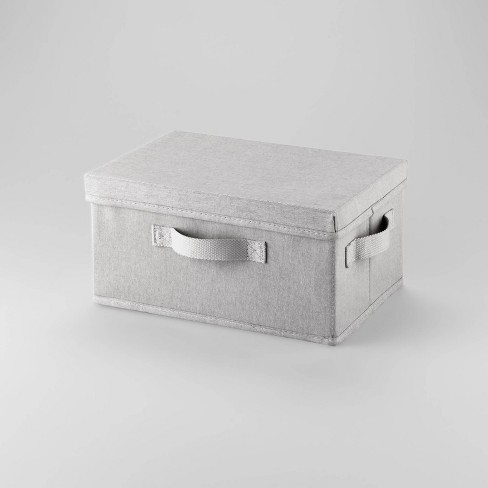 Fabric Shoe Bin with Lid Light Gray - Brightroom™ - image 1 of 3